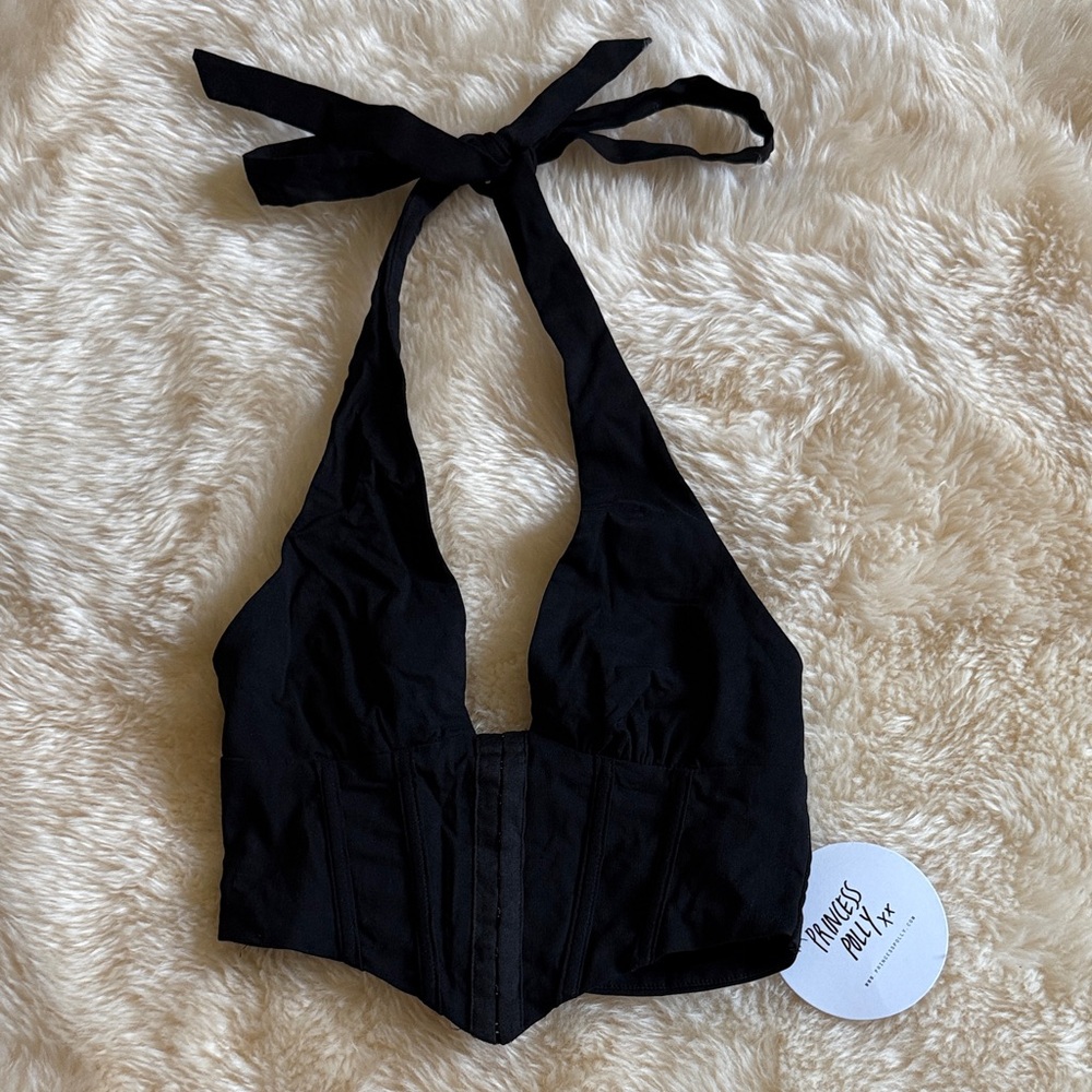 Princess Polly Black Halter Corset